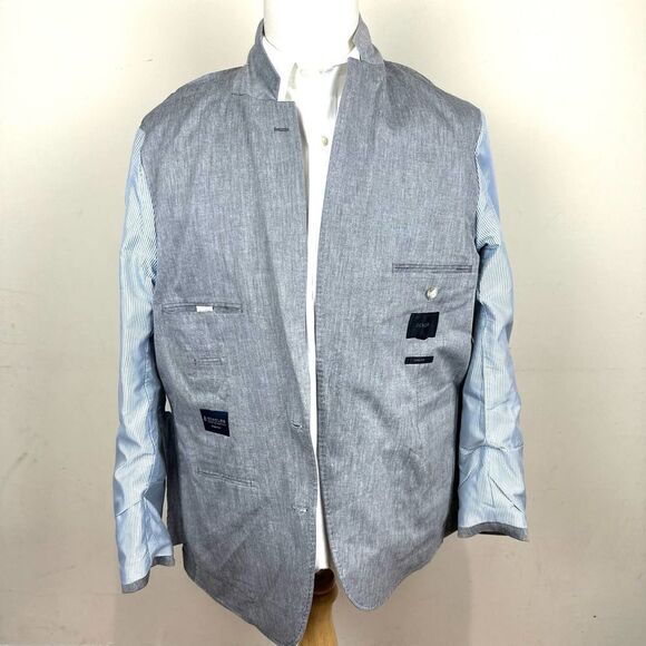 J.Crew‎ Grey Ludlow Somelos Cotton Blazer Men’s 44R Read - Picture 7 of 16